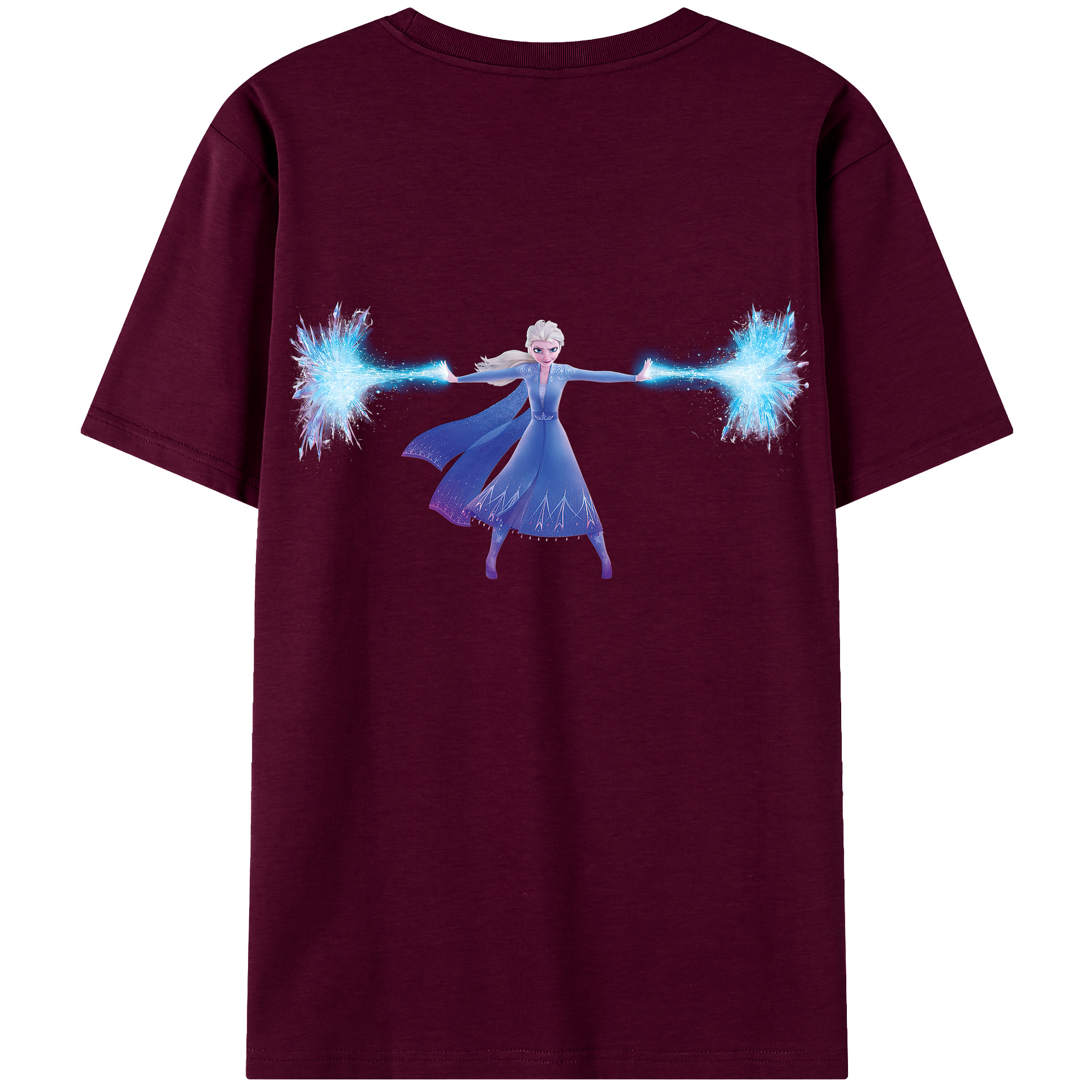 （画像用） アナと雪の女王 アンナ エルサ Frozen Anna Elsa レディース半袖Tシャツ(バックプリント)